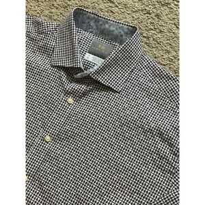 Men's Thomas Dean Long Sleeve Pattern Button Up Shirt - XL